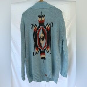Tribal print cardigan sweater